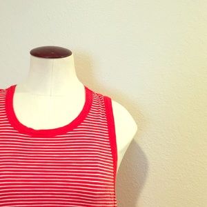 Red and white aerie real soft tank EUC